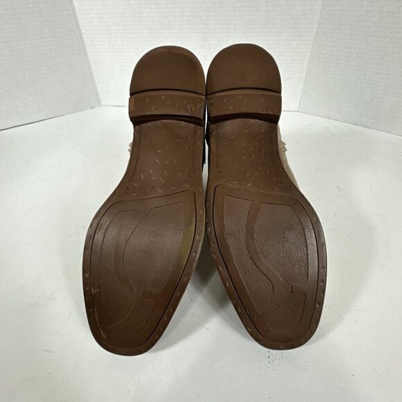 Franco Sarto Melina Bootie Women's 9M Tan Beige Suede Leather New With Flaw - Picture 9 of 12